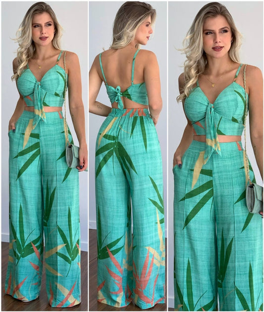SHARA - Elegantes Set mit Camisole-Top und weiten Hosen