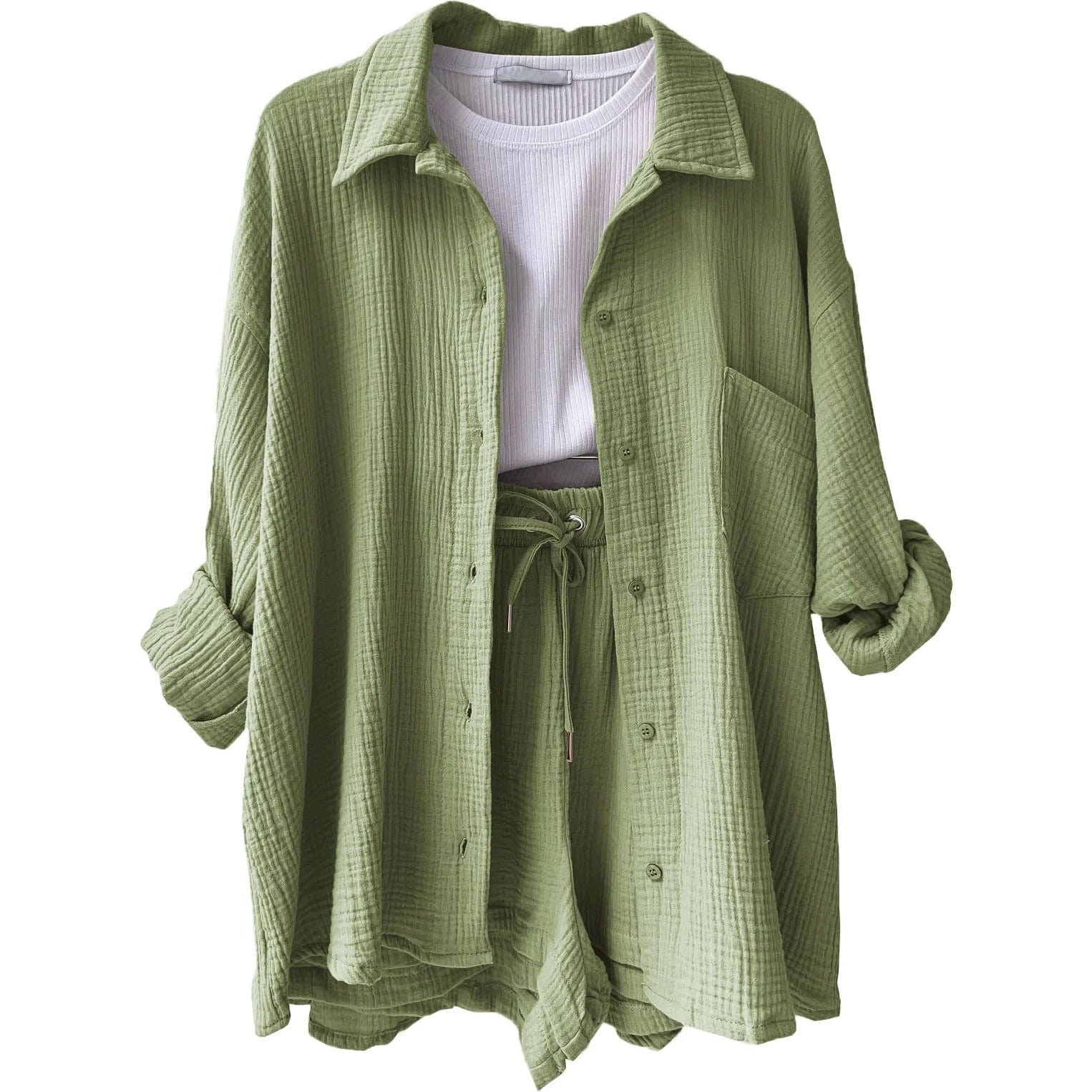 VIA - Pleated Lapel Hemd Sets
