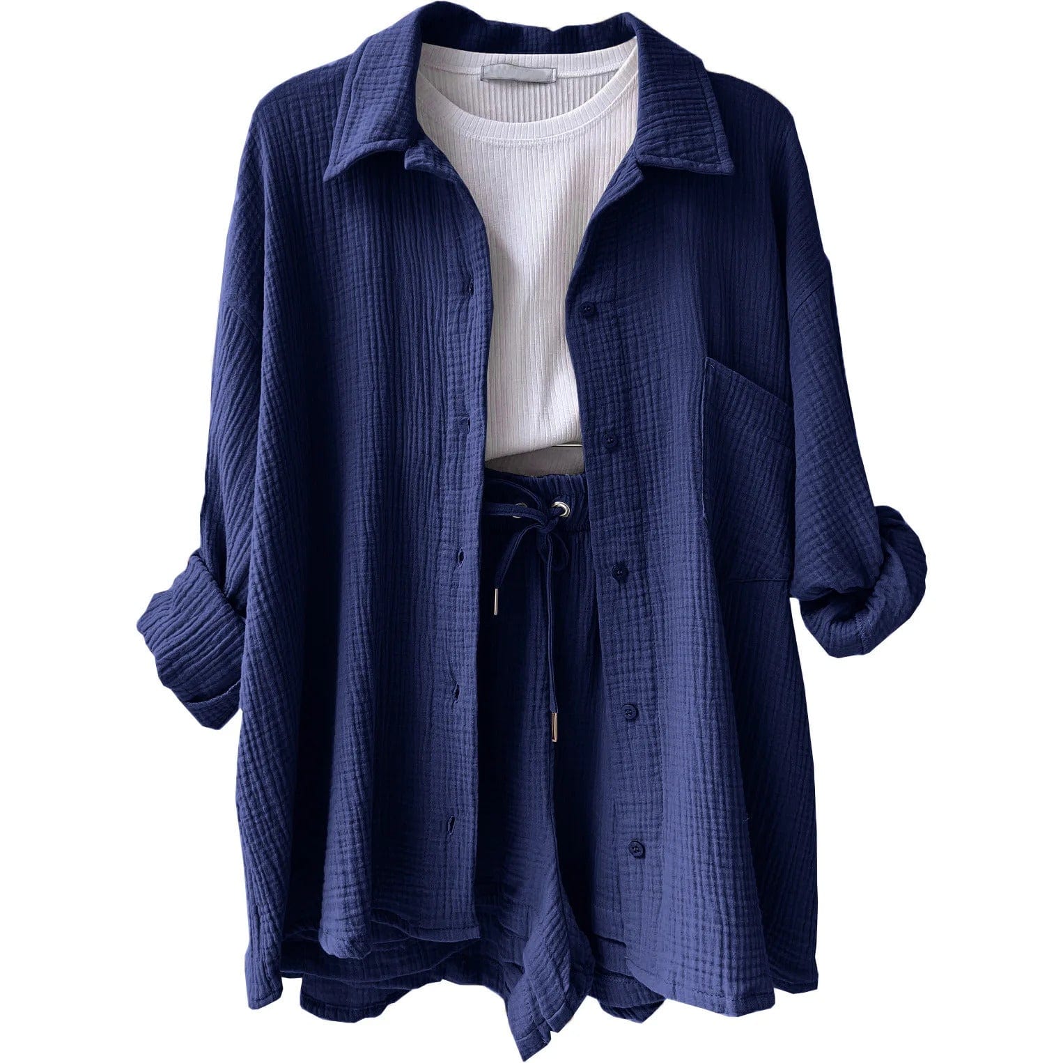 VIA - Pleated Lapel Hemd Sets