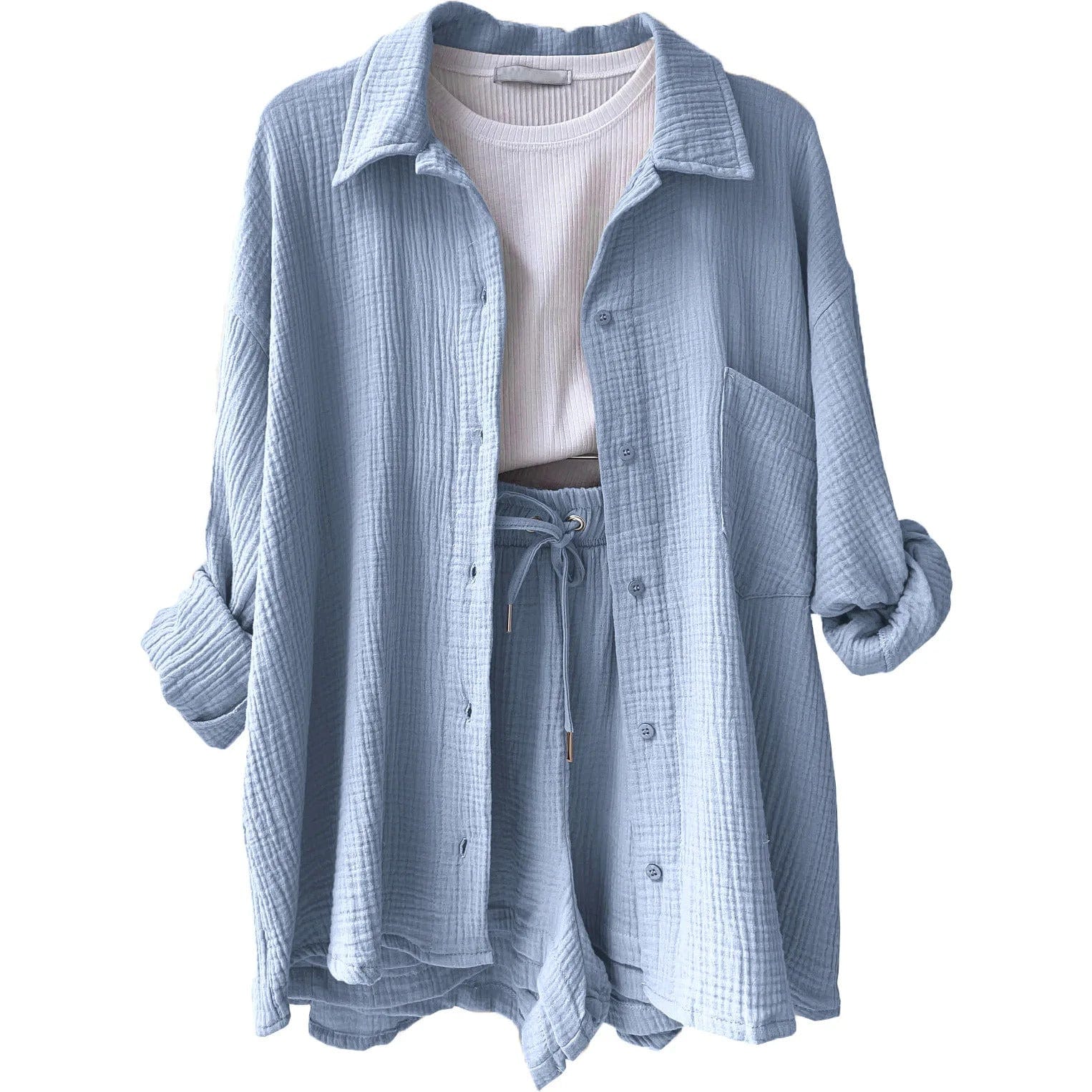 VIA - Pleated Lapel Hemd Sets