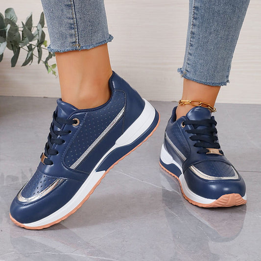 XYLA - Runde Zehen Freizeit Schnürsport Schuhe 2024