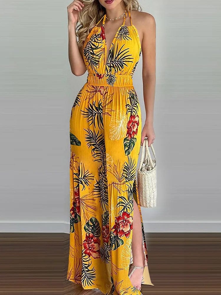 YANNAH - Lässiger Sommer-Jumpsuit mit offenem Rücken