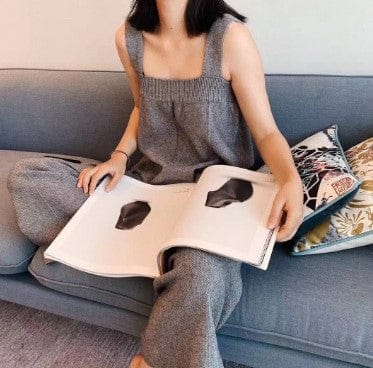 ZOE - Ärmelloser locker gestrickter Jumpsuit